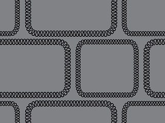 Image showing Vector seamless background. black pattern on gray background