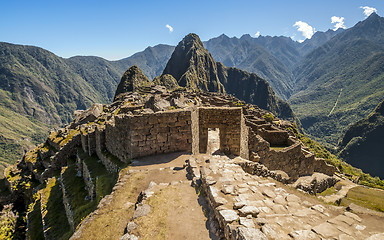 Image showing Machu Picchu entrance in ruined city