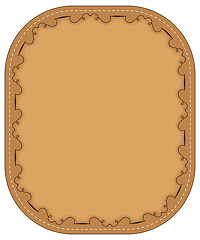 Image showing Vector  brown frame with pattern