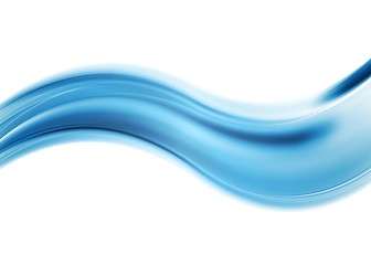 Image showing Abstract smooth blue wavy background