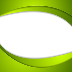 Image showing Abstract green wavy background