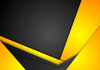 Image showing Abstract dark yellow corporate background