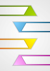 Image showing Abstract geometric web sticker banners