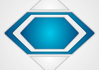 Image showing Abstract blue and grey vector background