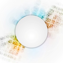 Image showing Colorful hi-tech background with blank circle