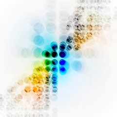 Image showing Colorful hi-tech background with circles