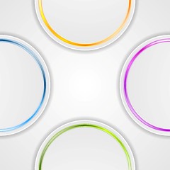 Image showing Abstract background with glossy circles