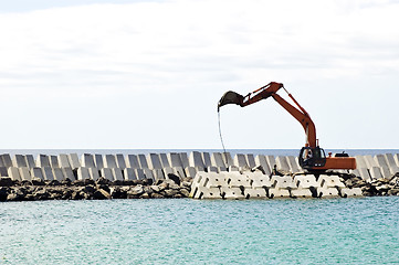 Image showing Excavator machine working