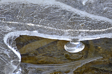 Image showing icicle at a creek