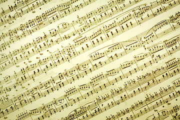 Image showing Music notes background