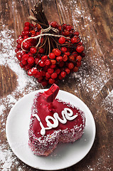 Image showing dessert for the holiday Valentine's day