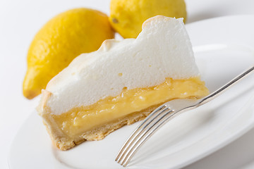 Image showing Lemon meringue pie and lemons