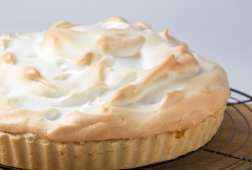 Image showing Meringue pie fresh from the oven