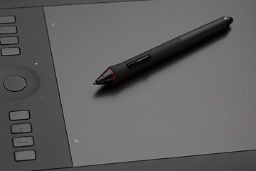 Image showing Graphic tablet with digital pen.