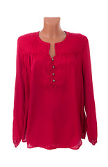 Image showing red blouse on a mannequin