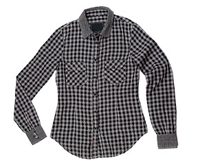 Image showing Grey Plaid Shirt