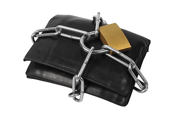 Image showing Wallet in chains