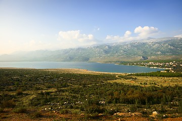 Image showing High mountains in croatia seaside