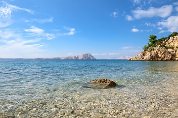 Image showing Coastline with horizon and sky