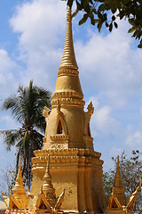 Image showing The roof of a Buddhist temple 