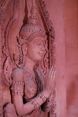 Image showing The roof of a Buddhist temple 