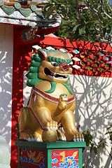 Image showing Statue of Chinese dragons 