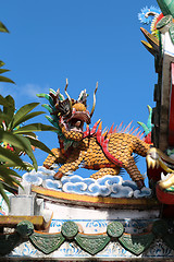 Image showing Statue of Chinese dragons 