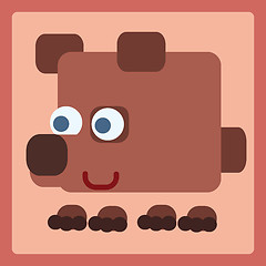 Image showing Brown bear cartoon icon