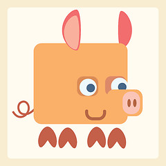 Image showing Pig stylized icon symbol