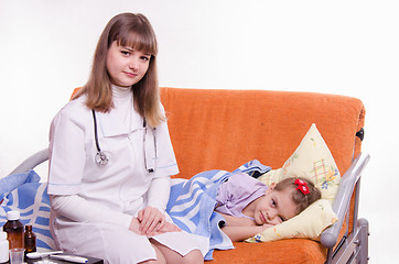 Image showing Doctor near the little girl