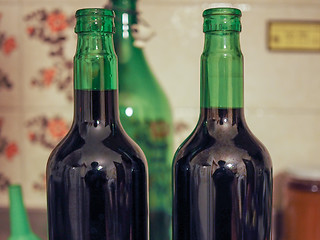 Image showing Bottles of wine