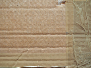 Image showing Brown corrugated cardboard background