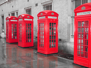 Image showing London telephone box