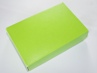 Image showing Green yellow paper box