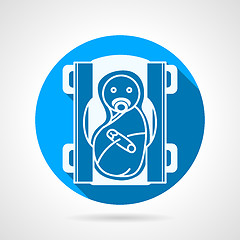 Image showing Round blue vector icon for newborn