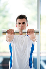 Image showing man exercise with weights