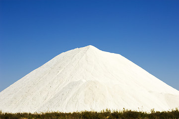 Image showing Heap of sea salt in a marsh