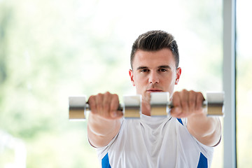 Image showing man exercise with weights