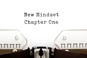 Image showing New Mindset Chapter One Typewriter