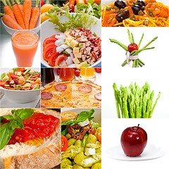 Image showing healthy Vegetarian vegan food collage