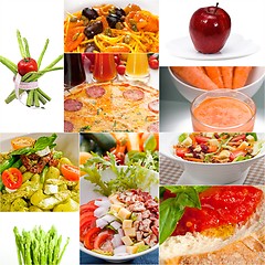 Image showing healthy Vegetarian vegan food collage