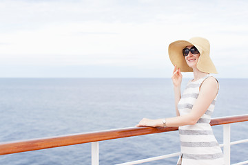 Image showing woman at cruise ship