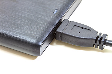 Image showing External hard drive with usb cable