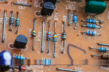 Image showing Abstract background with old computer circuit board