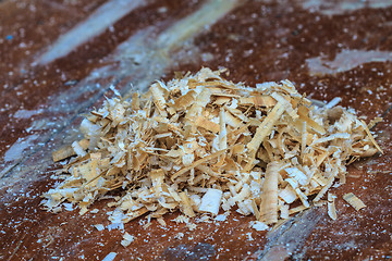 Image showing Background of wet sawdust