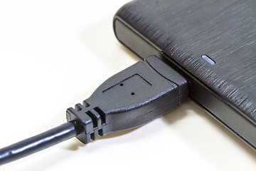 Image showing External hard drive with usb cable