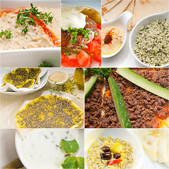 Image showing Arab middle eastern food collage 