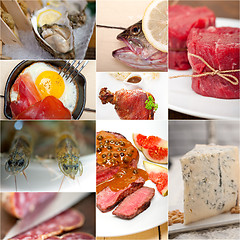 Image showing high protein food collection collage