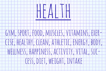 Image showing Health word cloud