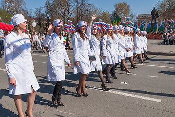 Image showing Attractive girls in nurses uniform